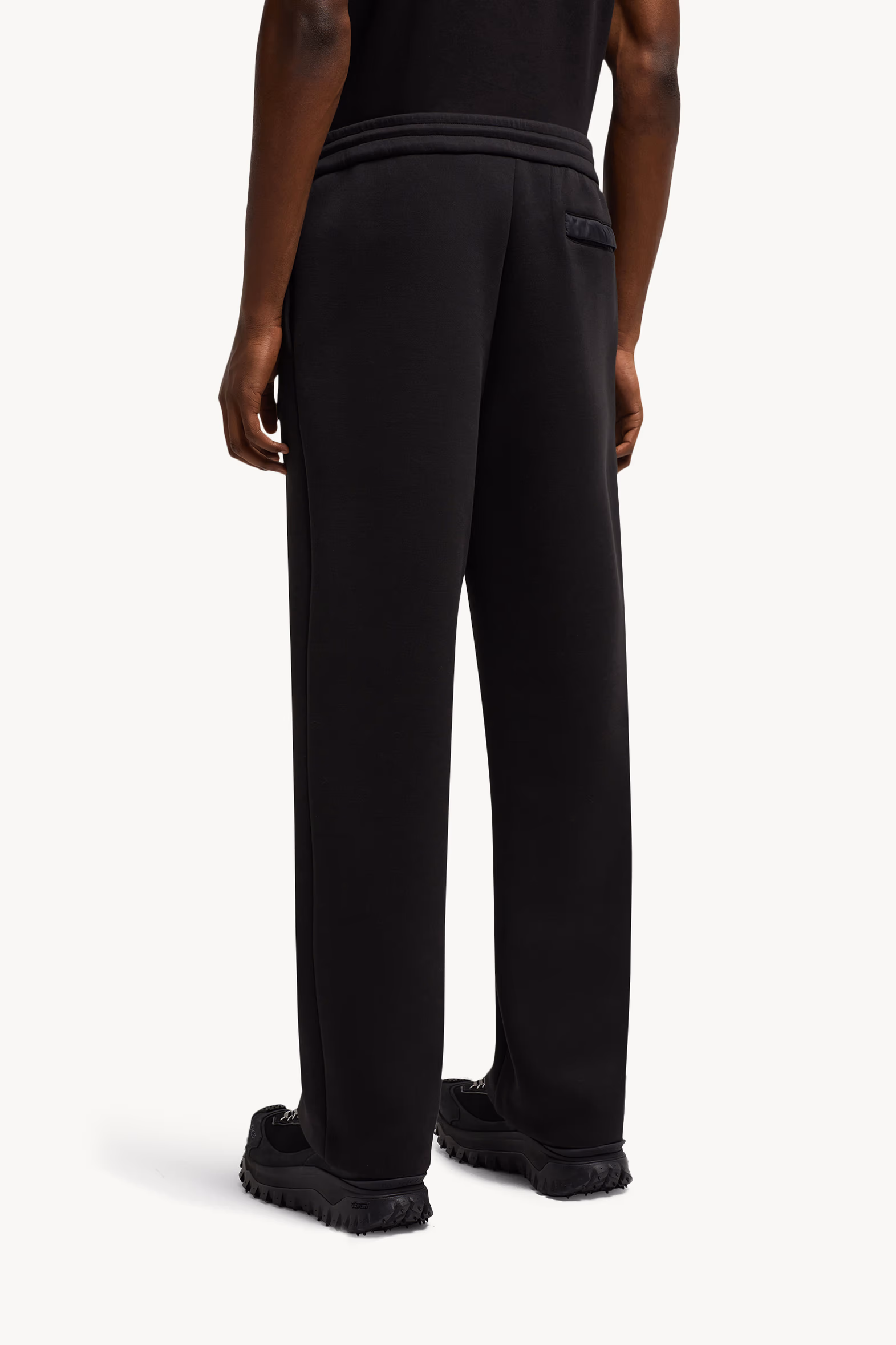 Pantalones deportivos de neopreno y algodón con parche con logotipo Hombre Negro Moncler 5